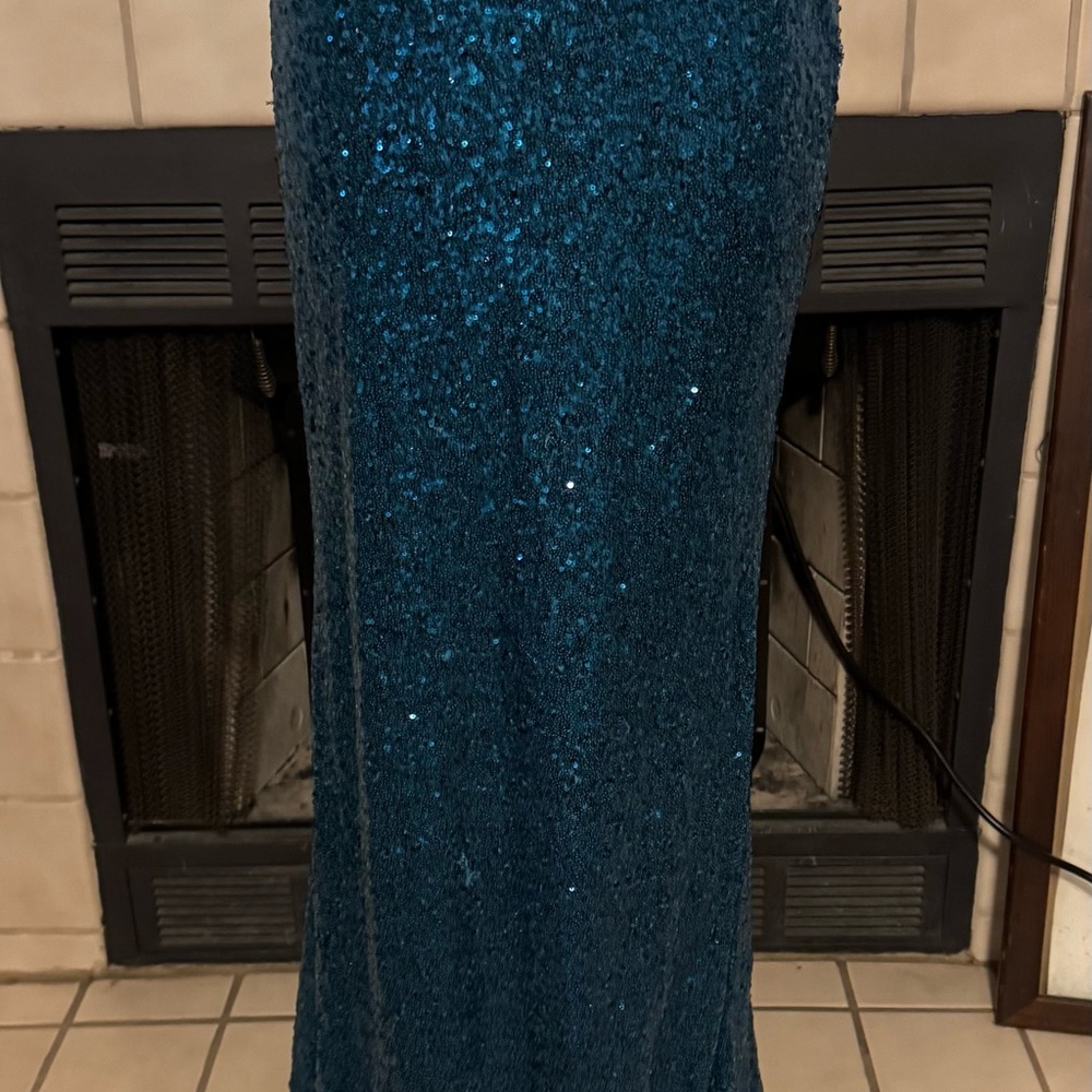 Faviana Multi Colored Jeweled and Sequin 2 Piece Dress - Picture 4 of 9
